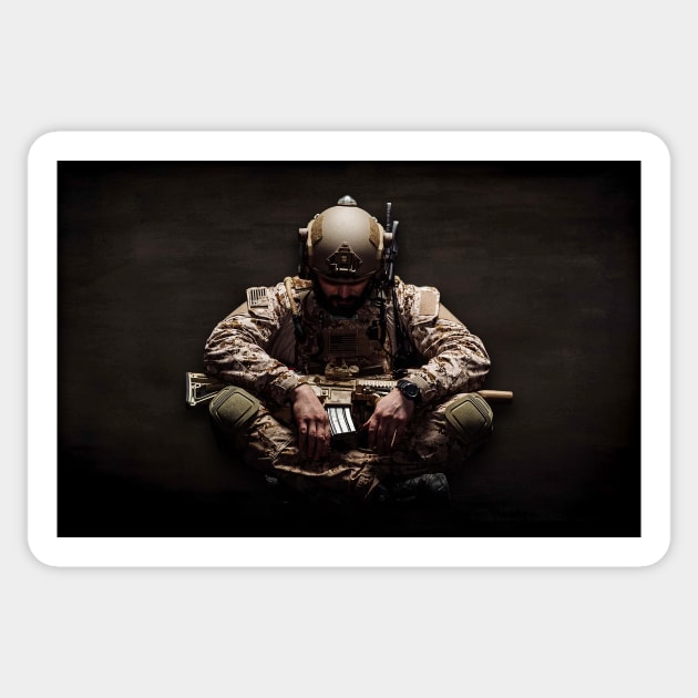 Lone Soldier Sticker by NeilGlover